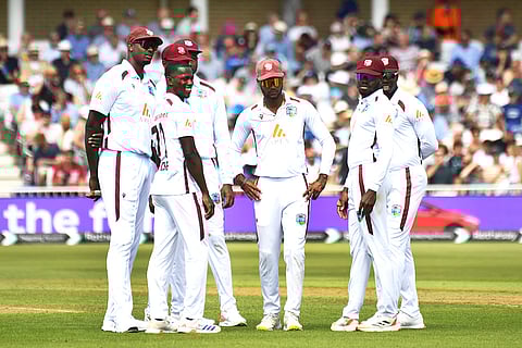 Kraigg Brathwaite with team mates